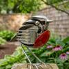 Eco-friendly Scrap Metal Bird Statue Handmade Recycled Bird Ornament  Desk Decor