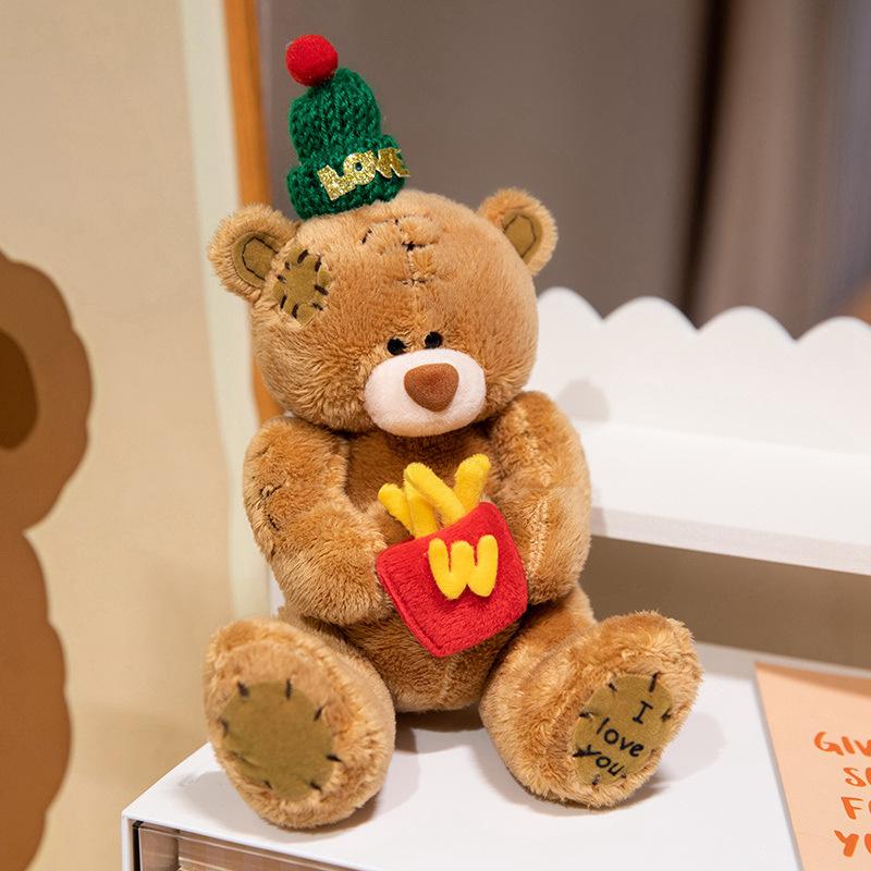 Patch Bear Doll Doctor Bear Doll Bride and Groom Teddy Bear Plush Toy Children's Soothing Doll Gift