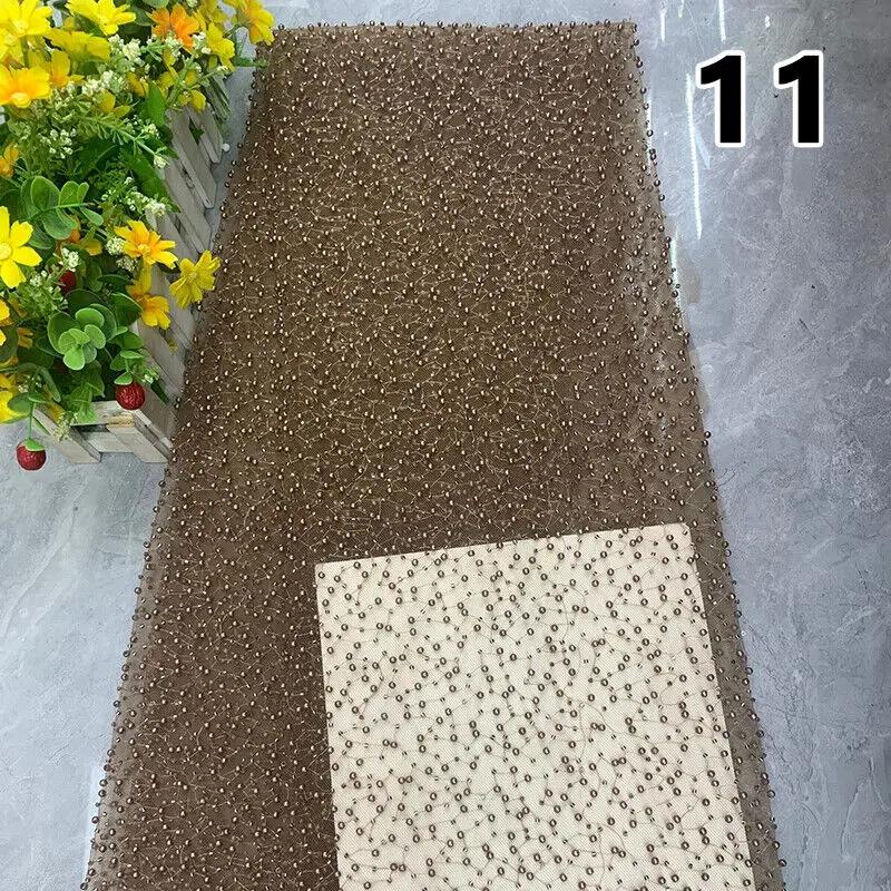 90x125 см Роскошная вышивка Жемчуг Блестки Свободные Бусины Ткань DIY Материал для Рукоделия Платье Высокое Качество Ручная Работа Жемчужные Бусины Сетка