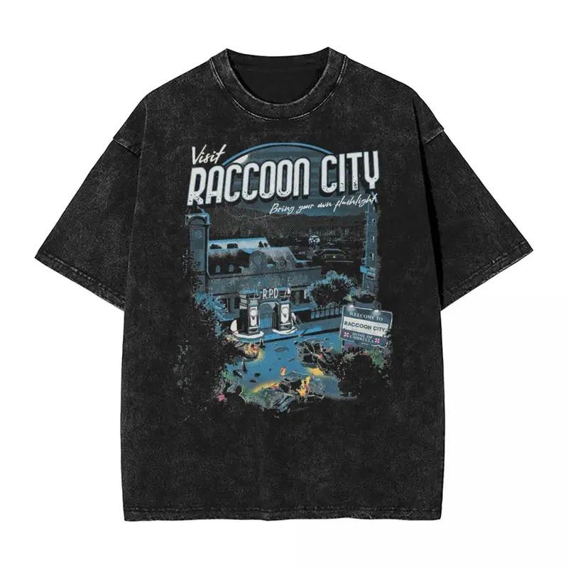 Residents Evils Biohazard 3 T Shirt Washed Short Sleeve Harajuku T-Shirts Horror Game Fashion Women Tops Graphic Tops Tees