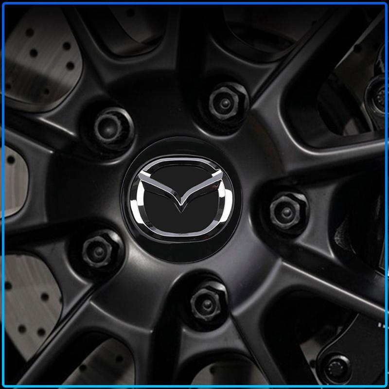 Для Mazda 6 3 CX5 5 2 323 CX7 Demio Atenza Axela MX30 CX30 CX3 CX9 RX8 RX7 56 мм Автомобильный значок Колпачки ступиц колес Диски Аксессуары для украшения автомобиля