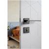 1 set of indoor silent door lock aluminum alloy Nordic minimalist bedroom split wooden door handle lock with key included