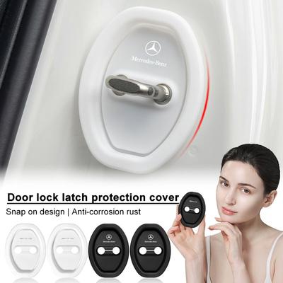 4 шт. Накладки на дверные ограничители, Защитные накладки на дверные замки для Mercedes Benz AMG W204 W213 W205 W211 W176 W164, Аксессуары
