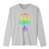 Bohemian Psychedelic Tree of Life Moon Phase Rainbow Gradient Print Casual T Shirt vintage Washed Unisex Stretched Stylish