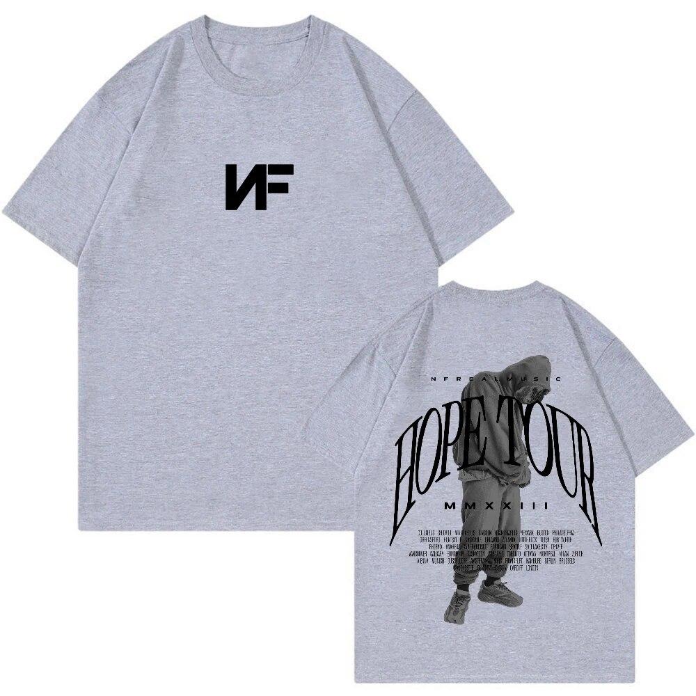 Футболка Rapper NF Hope Tour 2023 World Tour с круглым вырезом и короткими рукавами Harajuku, уличная одежда, женская модная одежда унисекс