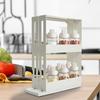Yousheng Sliding Spice Rack Organizer Pull-Out Design Large Capacity Adjustable Height Multi-Functional Seasoning Organizer Storage Holder