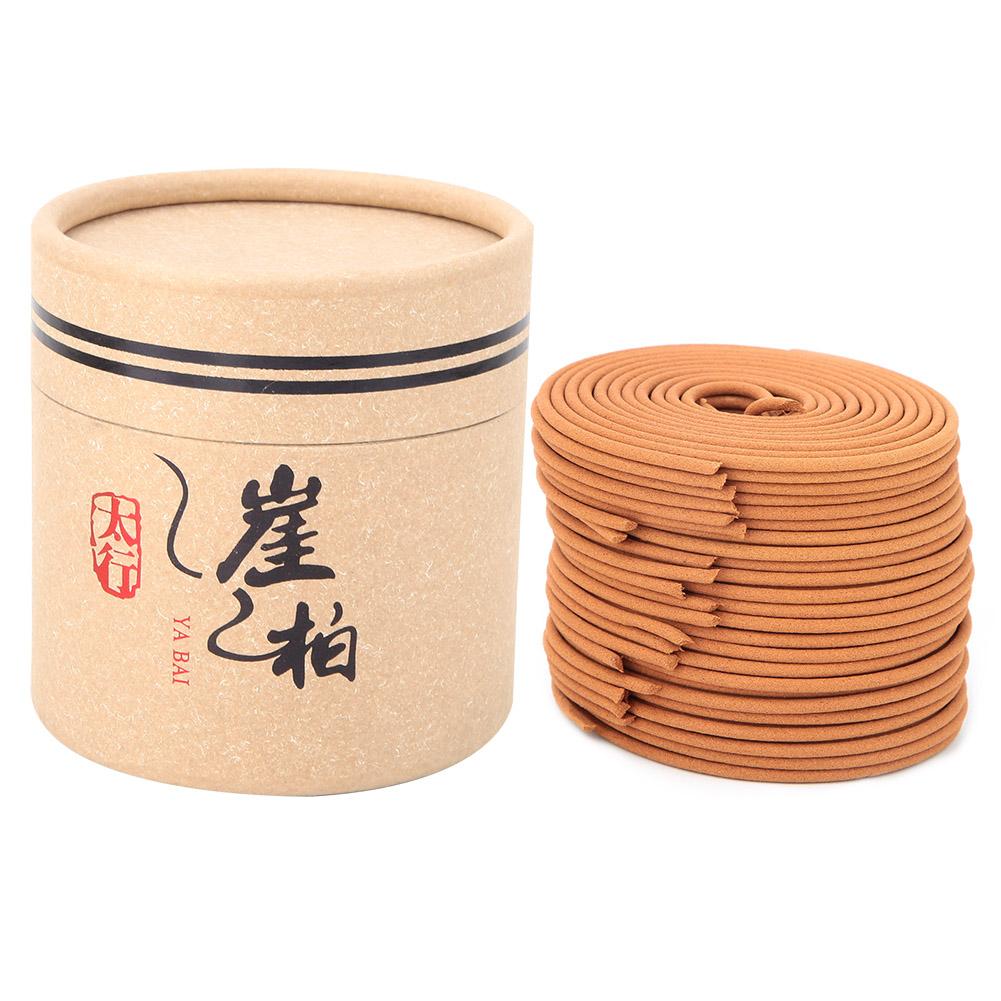 48 пластинчатая коробка Натуральная спираль благовония Ароматерапия Домашняя комнатная 4-часовая сандаловая благовонная спираль (# 1)