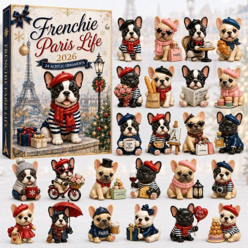 2026 Dog-Themed Christmas Advent Calendar Acrylic Blind Box Gift Kids Adults Decorative Hanging Ornament