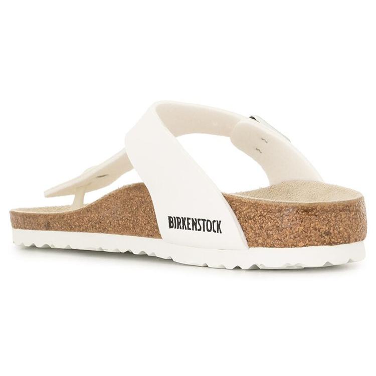 Birkenstock Gizeh Резиновая подошва Износостойкие Износостойкие Шлепанцы Унисекс Белый Коричневый 0043733