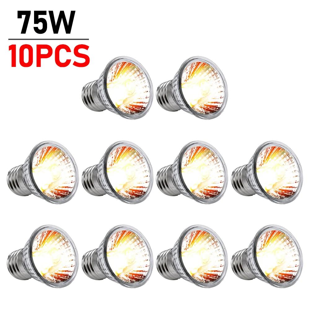 1-10 шт. 25/50/75 Вт UVA+UVB Лампа для рептилий Черепаха Греющая УФ-лампа Нагревательная лампа Полного спектра Солнечная лампа для амфибий