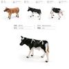 Realistic Pvc Farm Animal Model Black Spotted Dairy Cow Yellow Cow Jersey Calf Figure