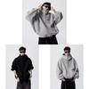 College Style Hooded Zipper Jacket For Men With Cotton Blend Fabric Casual Streetwear Teenagers