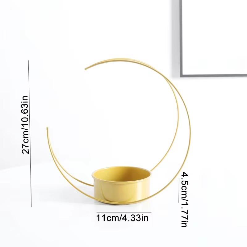 Iron Art Flower Basket Vase Hydroponic Container Golden Metal Flower Pot Stand Flower Arrangement Wedding Living Room Home Decor