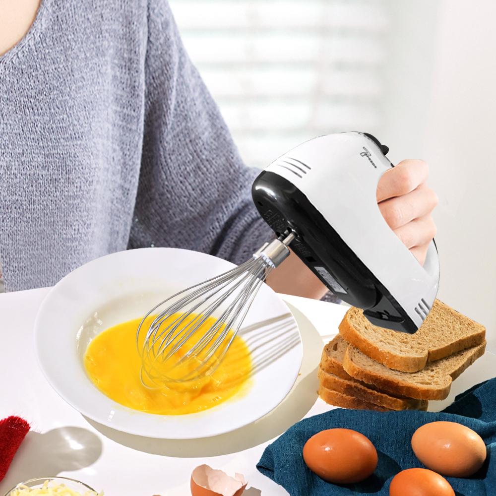 Electric Hand Mixer 7-Speed Portable Electric Egg Beater Whisk Handheld Kitchen Mixer Milk Frother Egg Whisk Bread Cake Maker for Cooking Baking