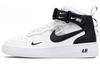 Кроссовки Nike Air Force 1 Mid для детей, скейтбординг, черные с белым, унисекс, AV3803-100