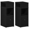 VidaXL Tables de chevet 2 pcs avec tiroir noir 25x31x66 cm, table d'appoint, armoire de lit, table d'appoint pour la 858617