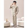 Fashion Men's Cotton Pajamas Set Printed Homewear Long Sleeves Nightwear Male Cardigan Loungewear Pijama Hombre