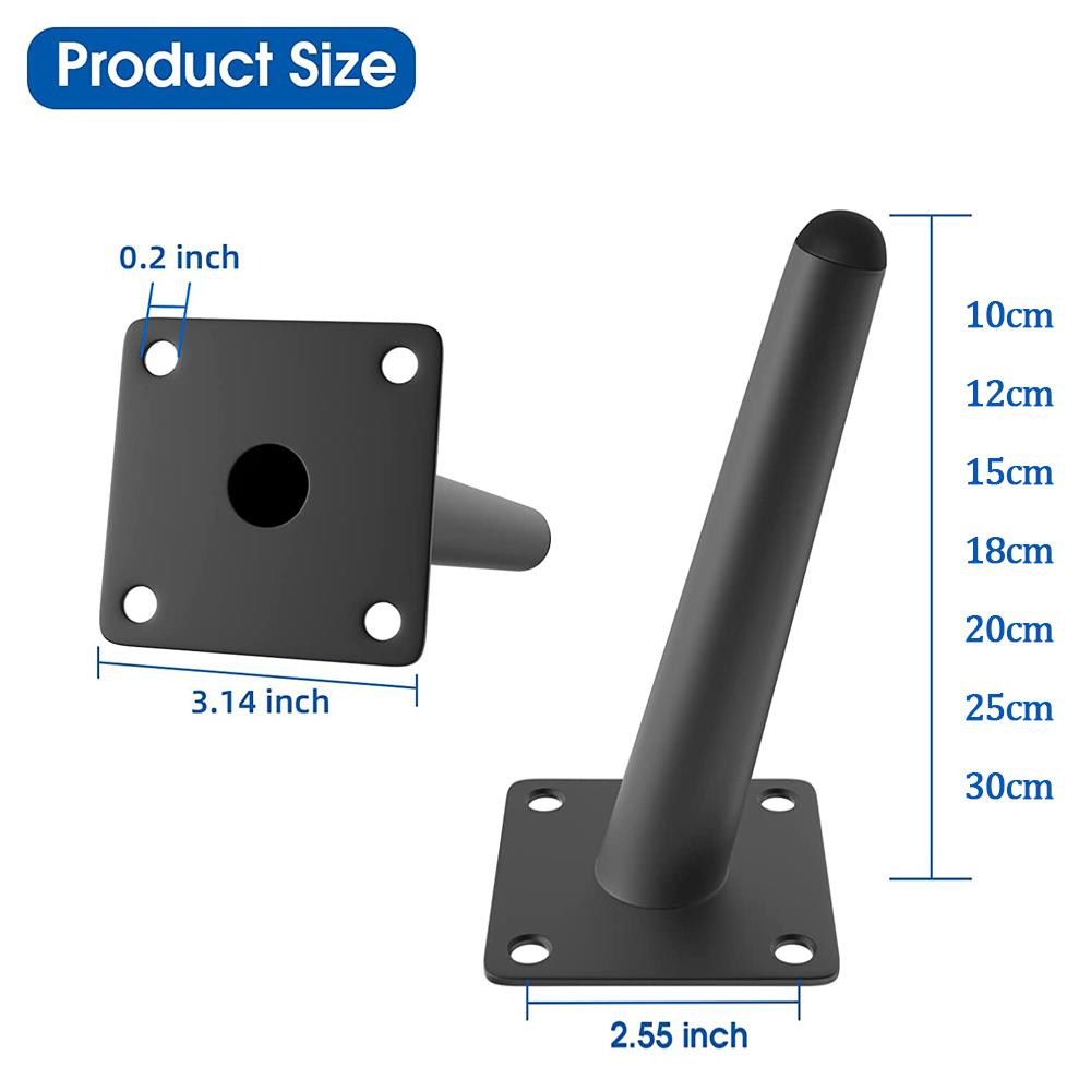 Современный стиль косые металлические ножки для мебели в качестве замены для дивана, журнального столика, стула, подставки для телевизора, ножки шкафа 2/4 шт.