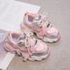 Спортивная обувь для девочек, детские повседневные кроссовки Air Mesh, детские кроссовки для бега, дышащие и удобные, весна-осень 2024, новинка