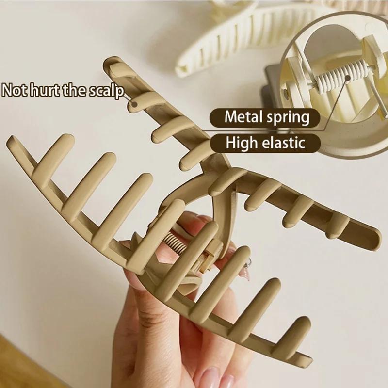 4 шт. Женский зажим-краб для волос, крестообразный, матовый, модная элегантная заколка, большой зажим-краб для волос, корейские аксессуары для волос для девочек