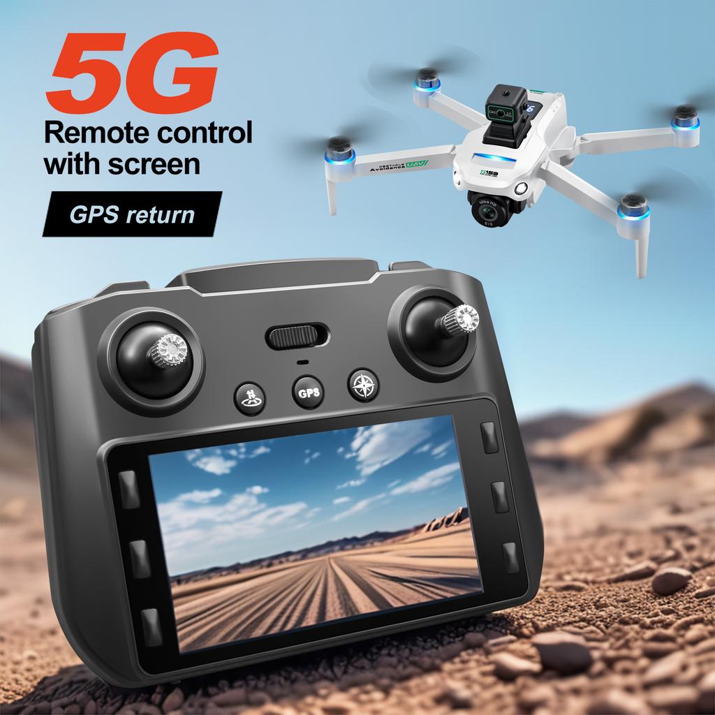 Новый GPS Drone Pro 5G Дрон с двумя камерами 8K HD для аэрофотосъемки с экраном Всенаправленный Дрон для обхода препятствий RC Toy Boys