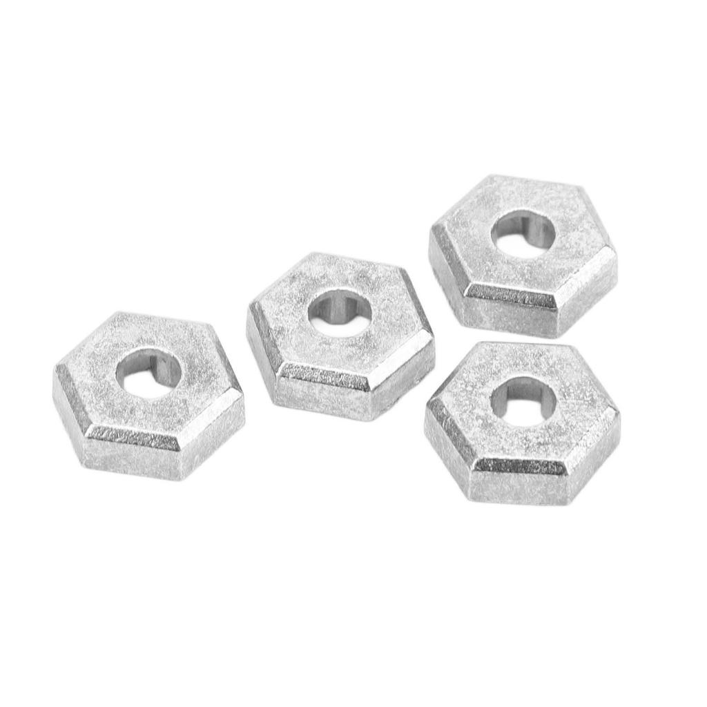 4PCS 1/16 RC Hex Coupler Zinc Alloy Silver RC Wheel Hex Hub Adapter for SCY 16101 16102 16103 16201 1/16 RC Cars