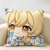 Lumine Cute Genshin Game Cushion Cover Natural Linen Organic Fabric DoubleSided Printing Room Sofa Decor Pillow Case