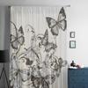 Прозрачные шторы с бабочками для гостиной, прозрачный тюль, занавески для окон, спальни, кухни, домашний декор, вуаль, шторы