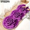 Irregular 3D Flower Carpet Thickened Skin Friendly Bedside Carpet Living Room Stain Resistant Floor Mat