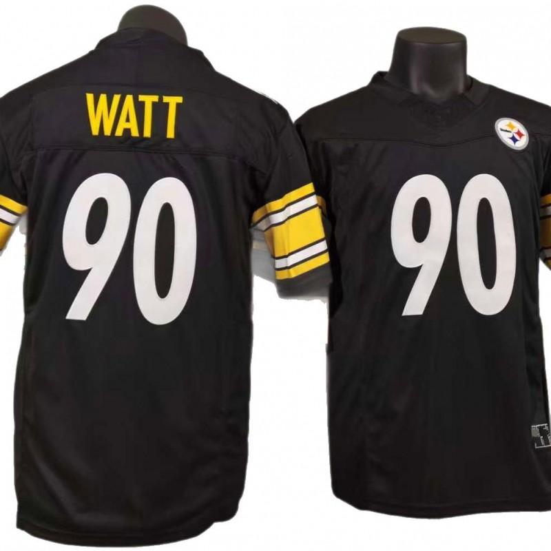 Football Jersey Pittsburgh Steelers 90 T.J. Watt 3rd Generation Embroidered Sports Uniform Team Games