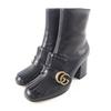 Pristine GUCCI short boots GG Marmont Tassel Side Zip Leather leather 38 408210 Used