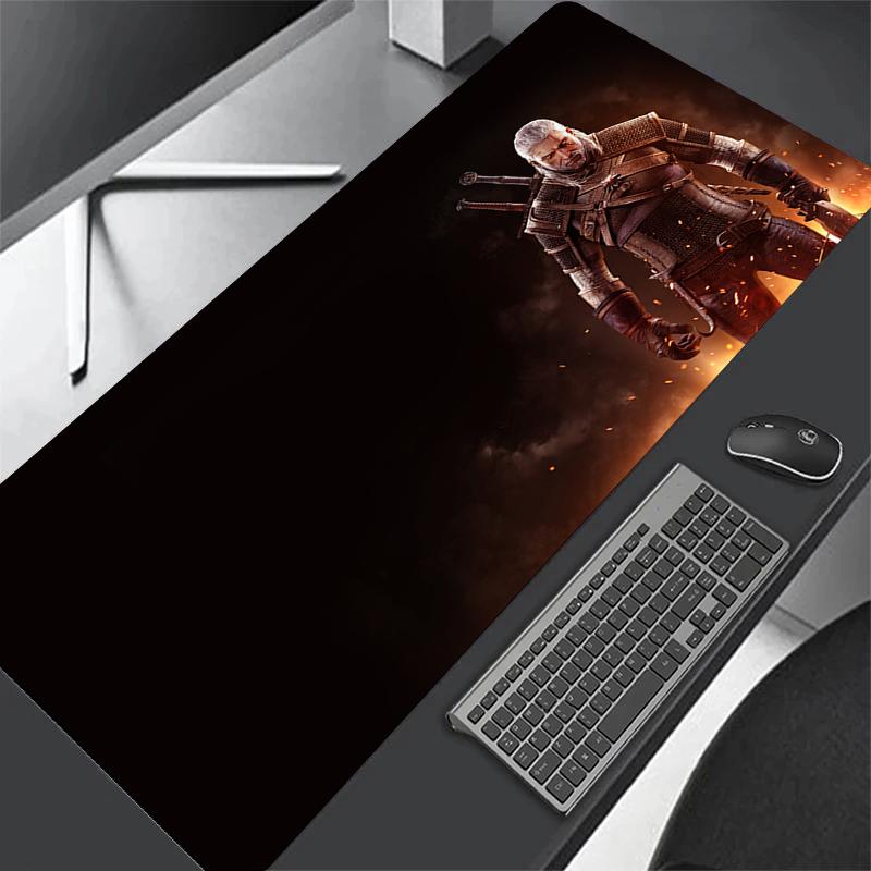 T-The W-Witchers 3 W-Wilds H-Hunt Mouse Pad Desk Accessories Office 900x400mm Mouse Pad Anime Carpet Desk Mat PC Gamer Cabinet