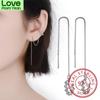 925 Sterling Silver Tassel Earrings For Women Dazzling Semicircular Drop Earrings Ear Jewelry Pendientes S -E505