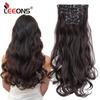 16 Clips In Hair Extension Body Wave 22 Inch Hair Extension Clip For Women Synthetic Hair Extensions Black Color