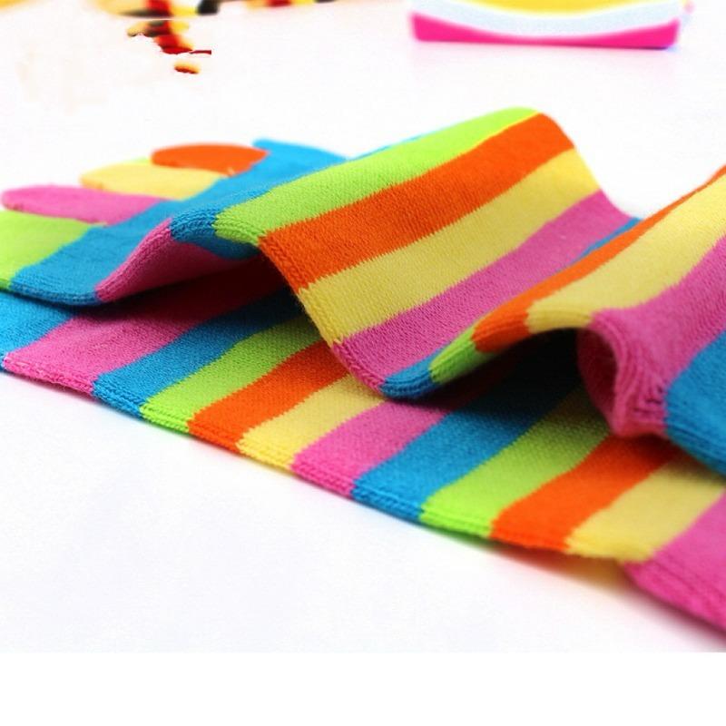 Женские хлопковые носки с пятью пальцами, средней длины, цветные, с пальцами, из хлопковой нити, впитывающие пот и защищающие пять пальцев.