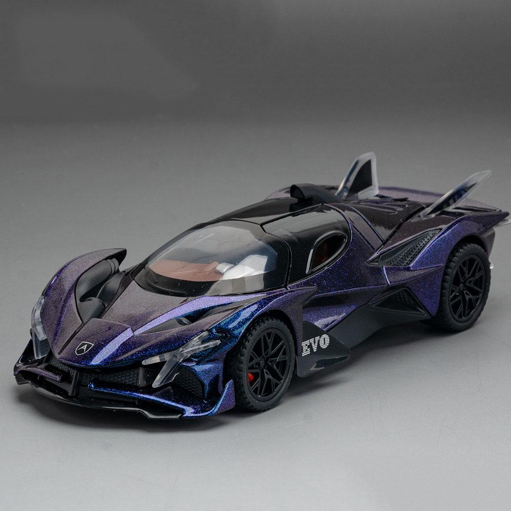 1:32 Аполло ИЕ ЭВО Гоночный Автомобиль Модель Игрушка Музыка Свет Оттяни Назад Суперкар Двери Открываются Металлические Литые Модели Машинок для Детей Подарок