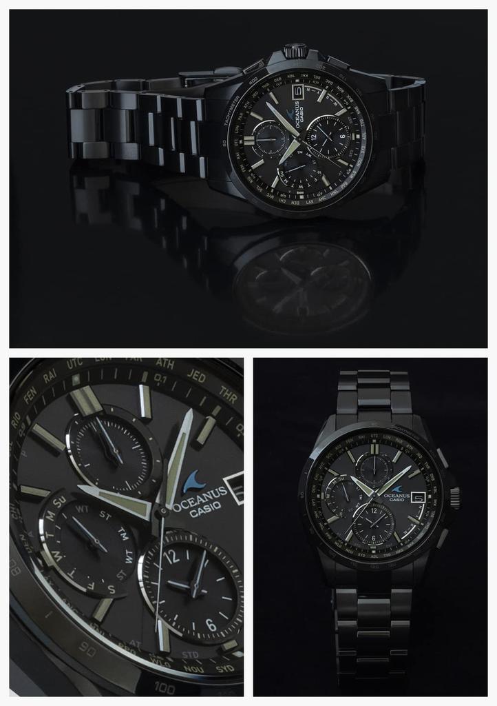Casio Oceanus OCW-T2600JB-1AJF Men's Black Watch, Classic Line, Radio-Controlled Solar, Official Japanese Product
