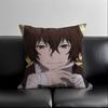 Чехол для подушки B-Bungo Stray Dogs, чехол от пылевых клещей, скрытая молния, шелковистый короткий плюш, чехол для диванной подушки