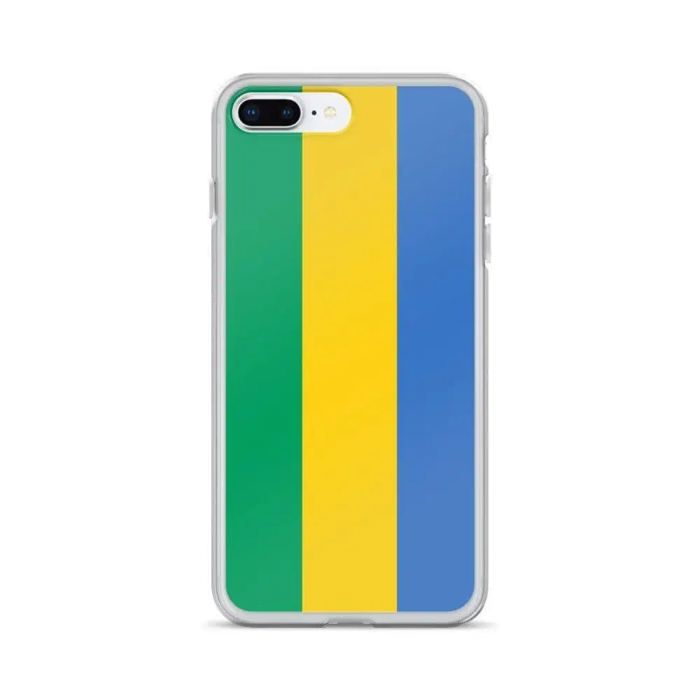 Coque iPhone - Drapeau Gabon - iPhone 8 Plus - Souple - Design Fin Et Léger - Multicolore