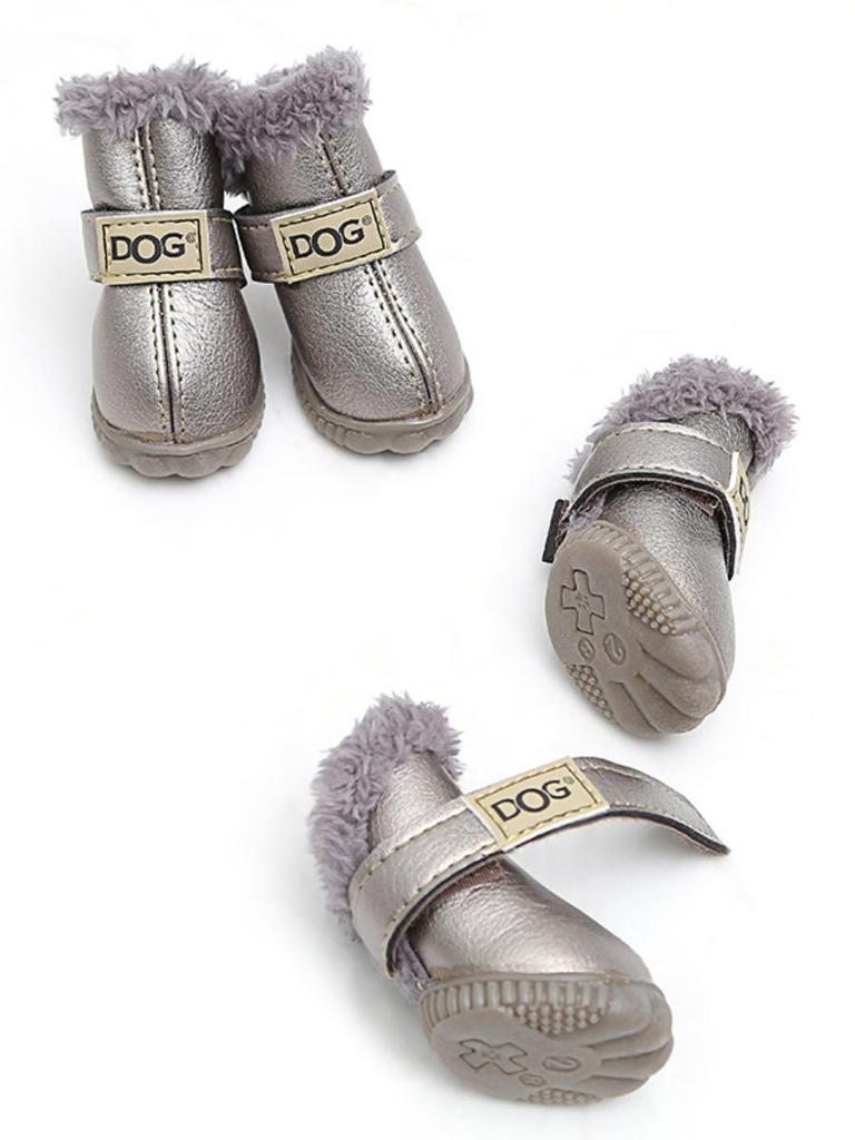 4 шт./компл. зимняя теплая обувь для домашних животных, милые ботинки для собак, уличные нескользящие удобные зимние ботинки для прогулок по снегу для щенков