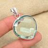 Green Amethyst Gemstone 925 Sterling Silver Handmade Engagement Gift Pendant