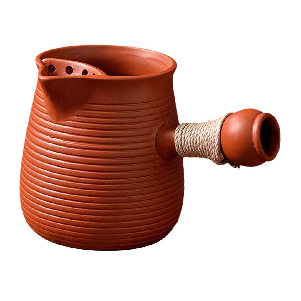 Керамический чайник прочный с боковой ручкой для пикника, походов, подарок для любителей чая