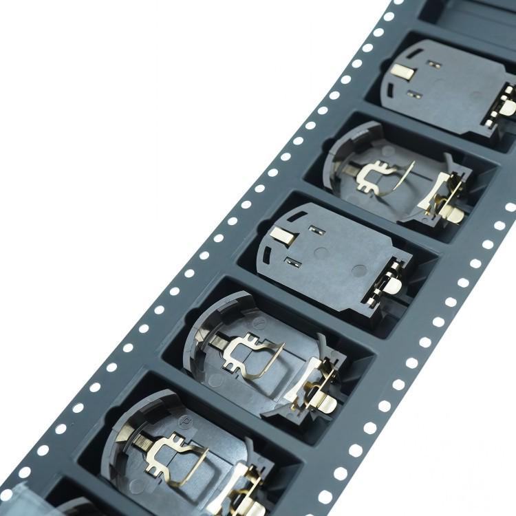 BS-8 CR2032 SMD Держатель для батарейки-таблетки, Позолоченный, Термостойкий (250°С)