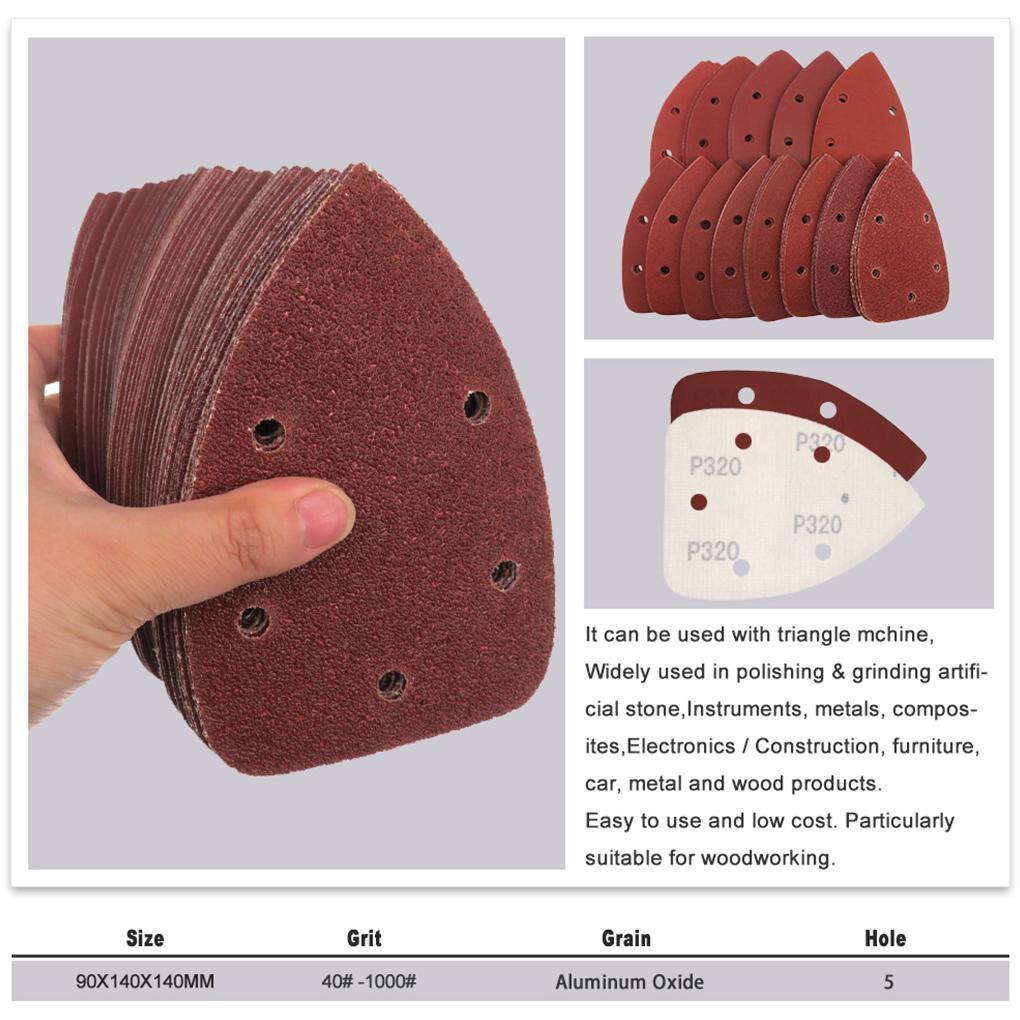 10x Sanding Palm Sheet Sander Pads Polish Sandpaper Grit Abrasive Discs Abrasive
