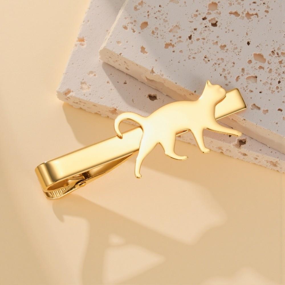 Punk Cat Tie Clip Cute Sausage Dog Necktie Buckle Creative Dachshund Tie Pin  Women Men