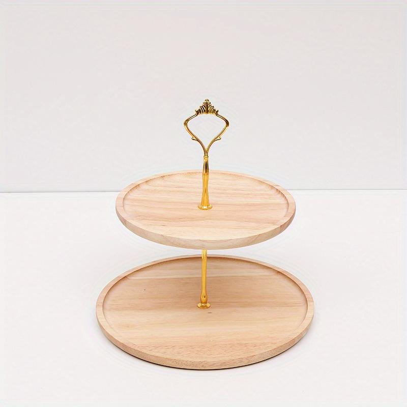 Украшения для десертного стола из цельного дерева, подставка для торта, витрина, тарелка с фруктами, поднос для закусок, многослойная тарелка с фруктами, деревянная полка