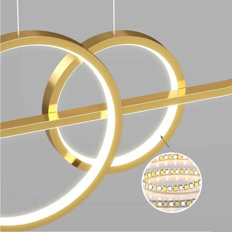 Светодиодная люстра Nordic Starry Sky, светильники для современного обеденного стола, подвесные светильники, роскошный минималистский длинный бар для внутреннего использования