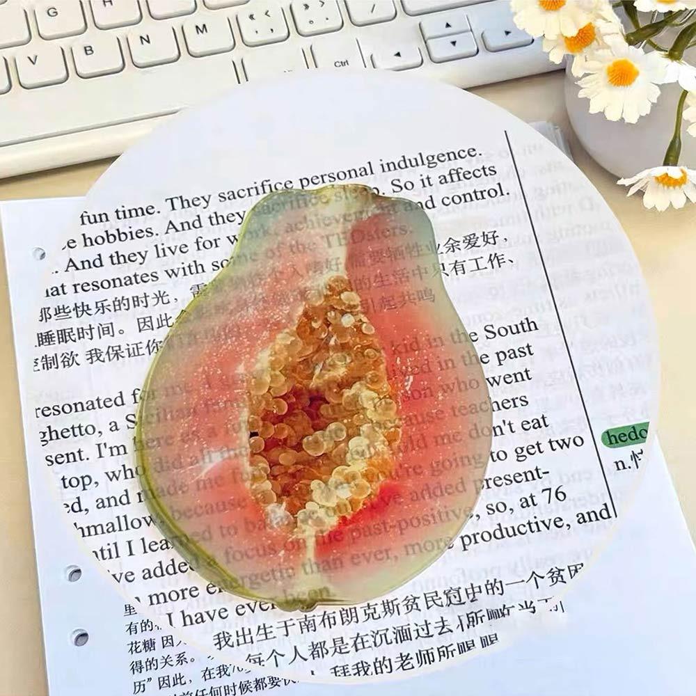 Многоцветная закладка в виде фруктового ломтика, акриловая, забавная, дизайн, держатель для страниц книги для чтения, подарок