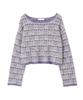 Proportion Body Dressing Tweed Knit Blue Women's Sweater,