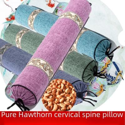 Цилиндрическая подушка для шеи из бамбукового угля с льном и моксой для поддержки шеи